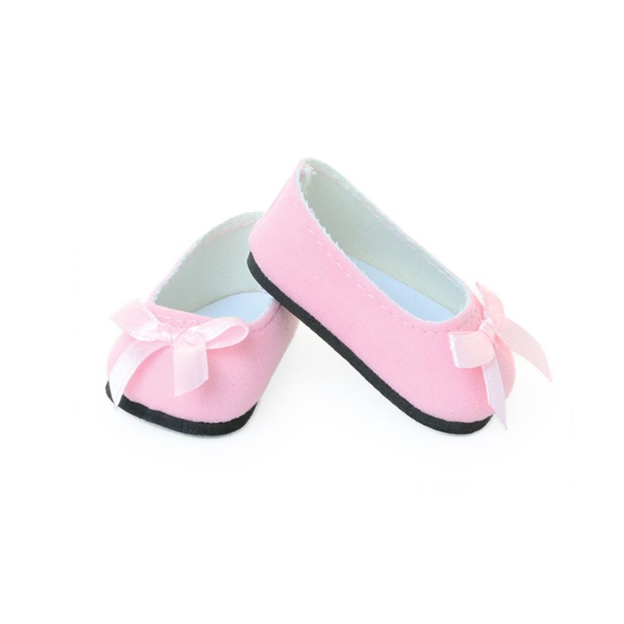 Poupees Petitcollin Vilac Chaussures | Ballerines Roses Pour Poupee De 39 A 48 Cm