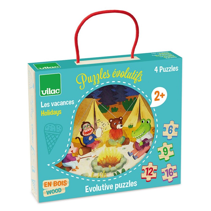 Jeux Vilac | 4 Puzzles Evolutifs Les Vacances