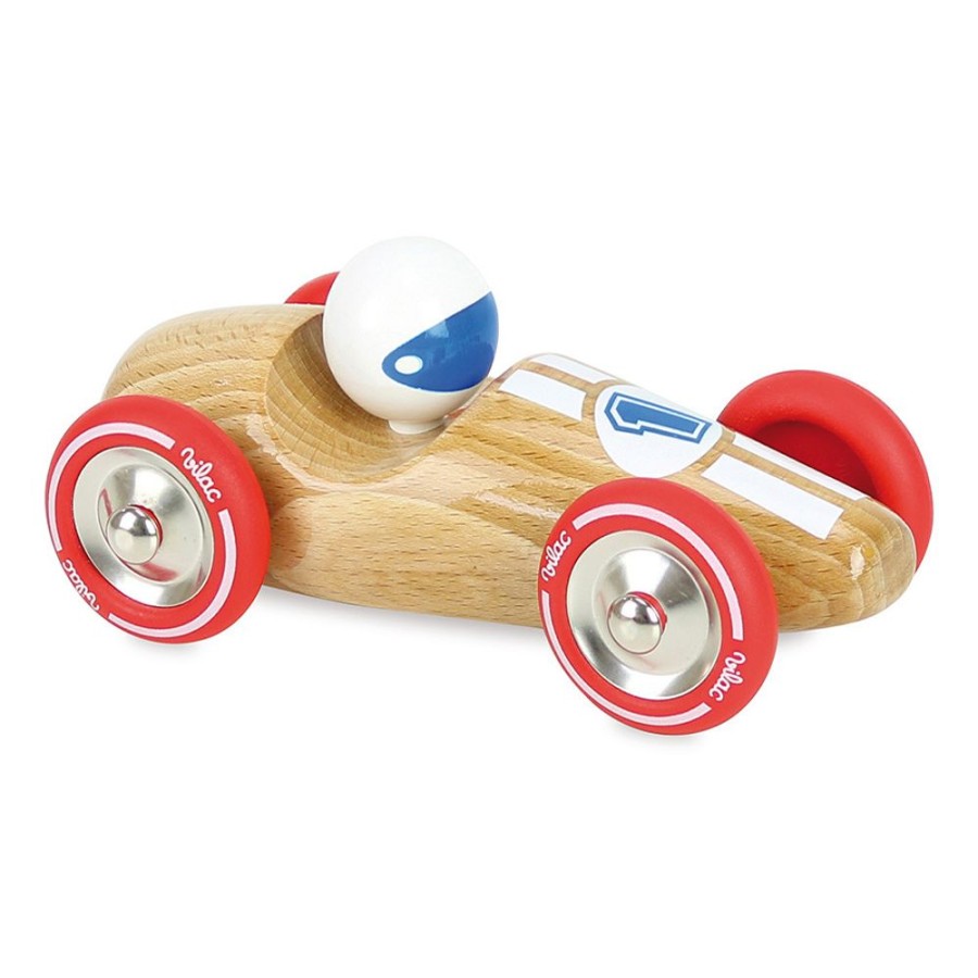 Premier Age Vilac | Voiture En Bois, Course Grand Modele Bois Naturel