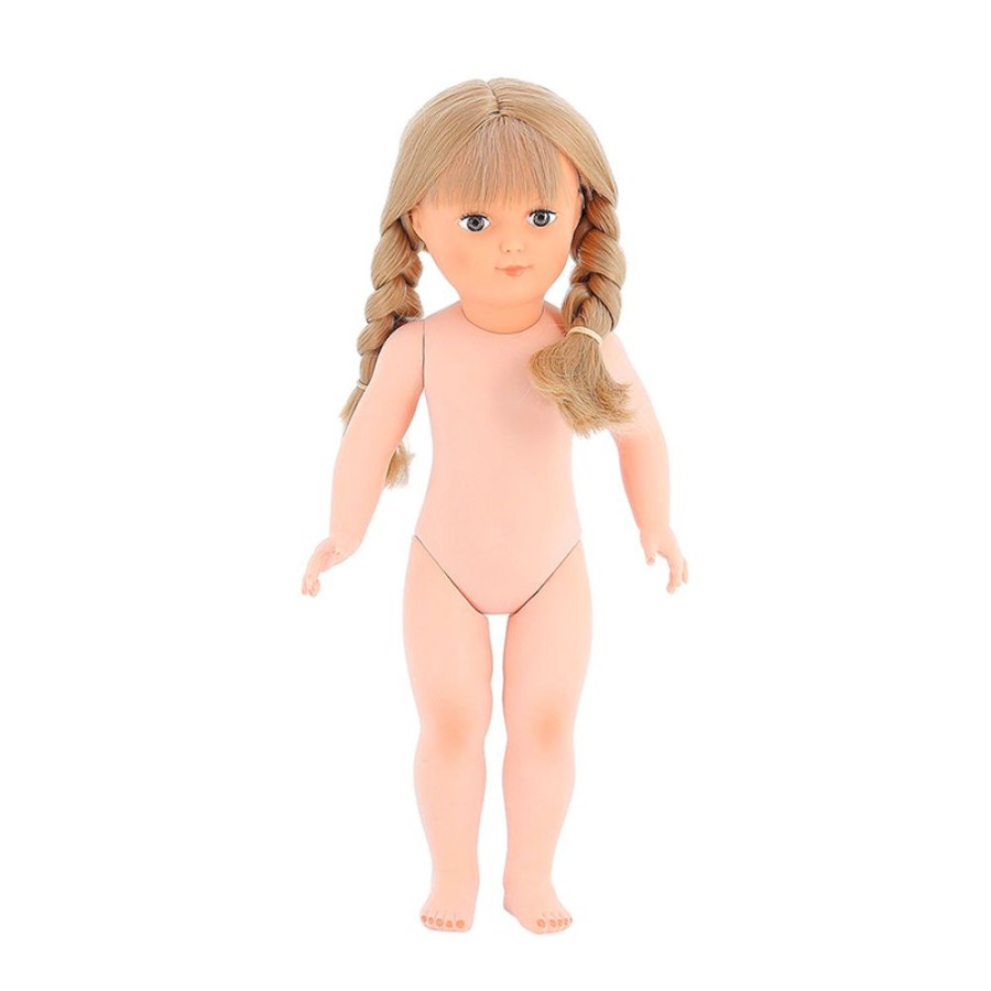 Poupees Petitcollin Vilac | Francette 40 Cm Nue, Cheveux Longs Blonds, Yeux Bruns