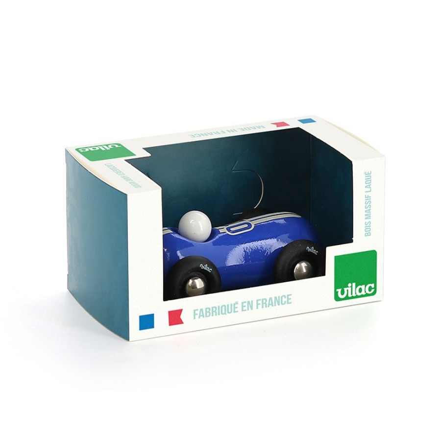 Imitation Vilac | Voiture En Bois, Streamline Vintage Petit Modele Bleu