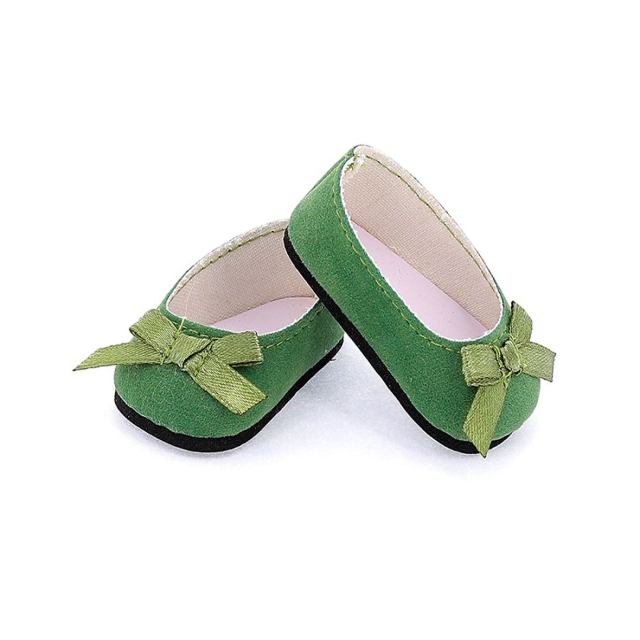 Poupees Petitcollin Vilac Chaussures | Ballerines Kaki Pour Poupee De 39 A 48 Cm