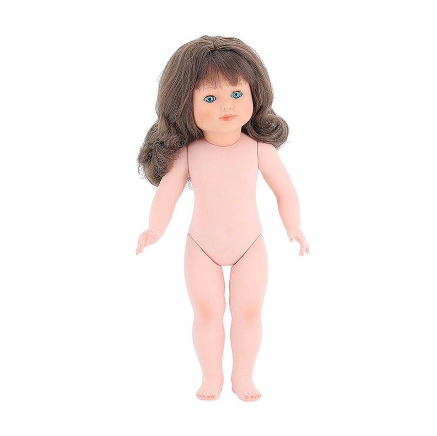 Poupees Petitcollin Vilac | Marie-Francoise 40 Cm Nue, Cheveux Longs Bruns, Yeux Bleus