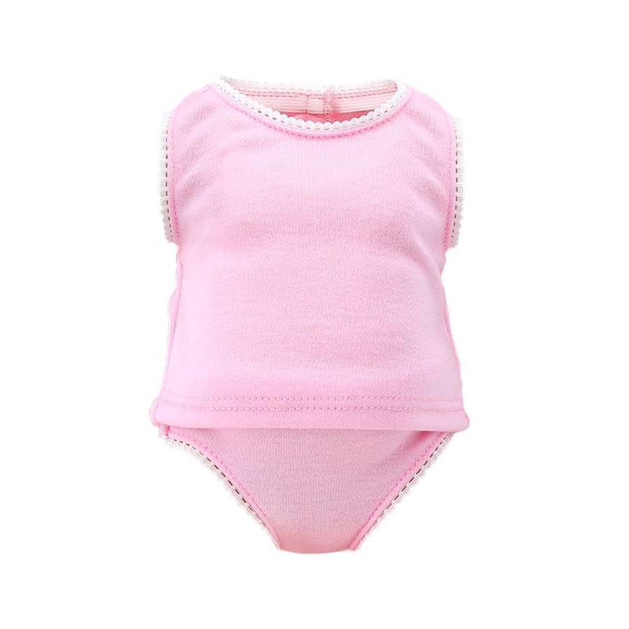 Poupees Petitcollin Vilac Vetements | Slip & Tee-Shirt Rose Pour Poupee De 36 A 40 Cm