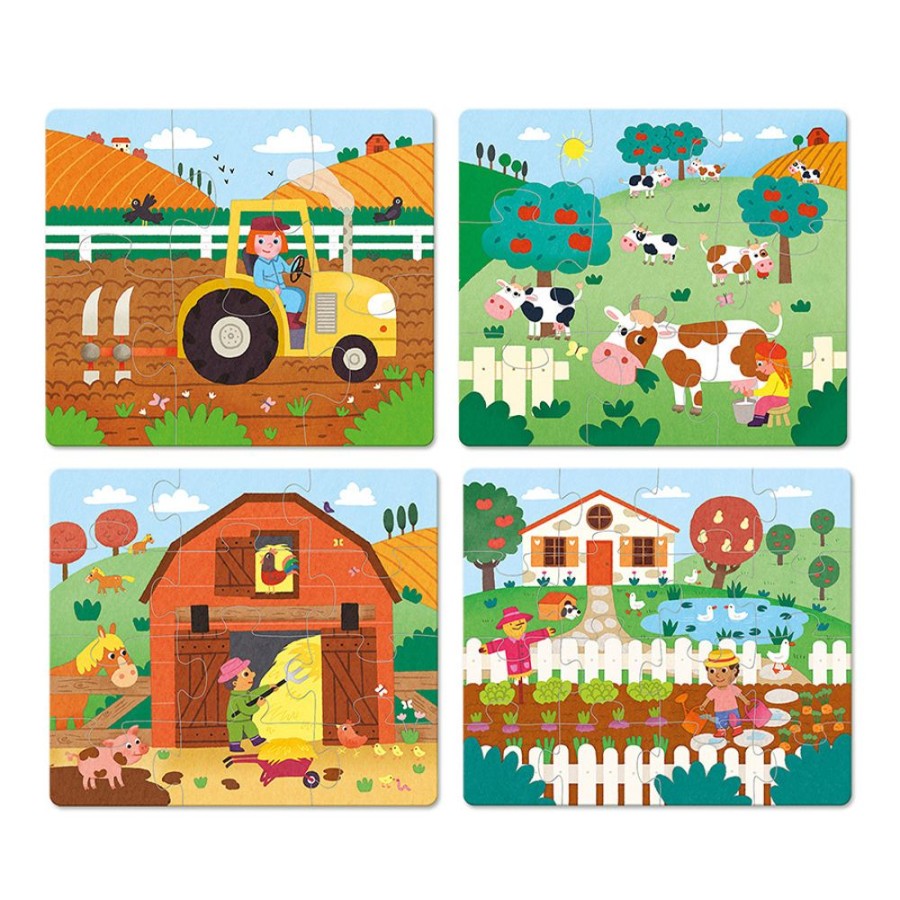 Jeux Vilac | 4 Puzzles Evolutifs La Ferme