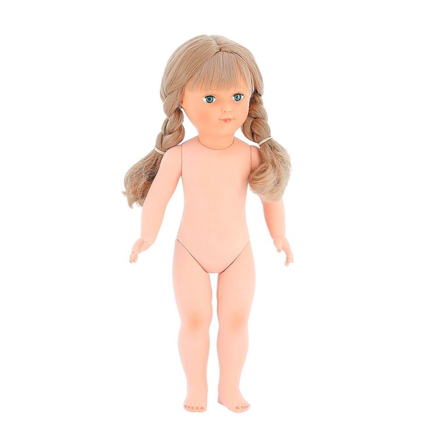 Poupees Petitcollin Vilac | Francette 40 Cm Nue, Cheveux Longs Blonds, Yeux Bleus