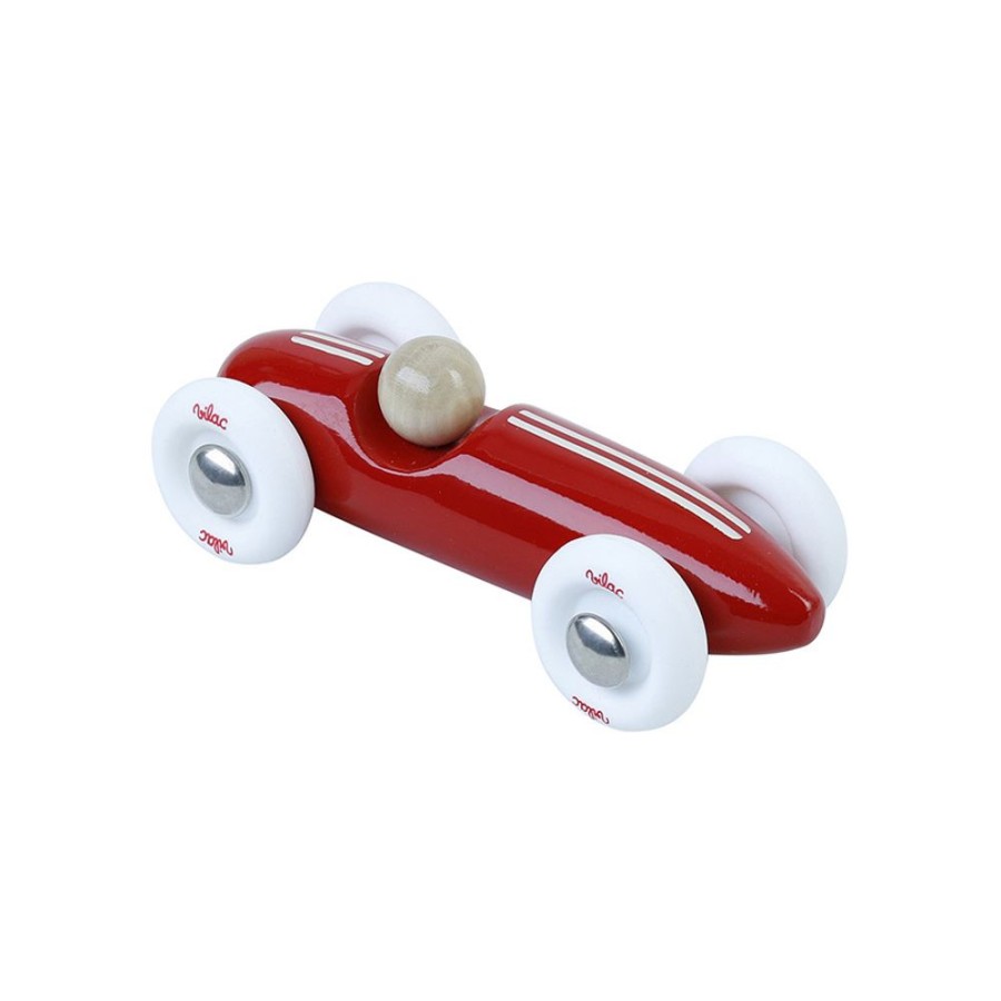 Premier Age Vilac | Voiture En Bois, Grand Prix Vintage Petit Modele Rouge