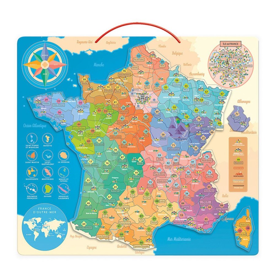 Jeux Vilac | Carte De France Educative Magnetique