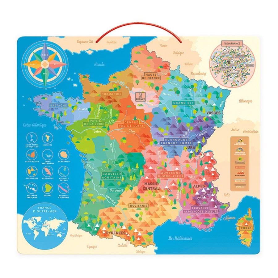 Jeux Vilac | Carte De France Educative Magnetique