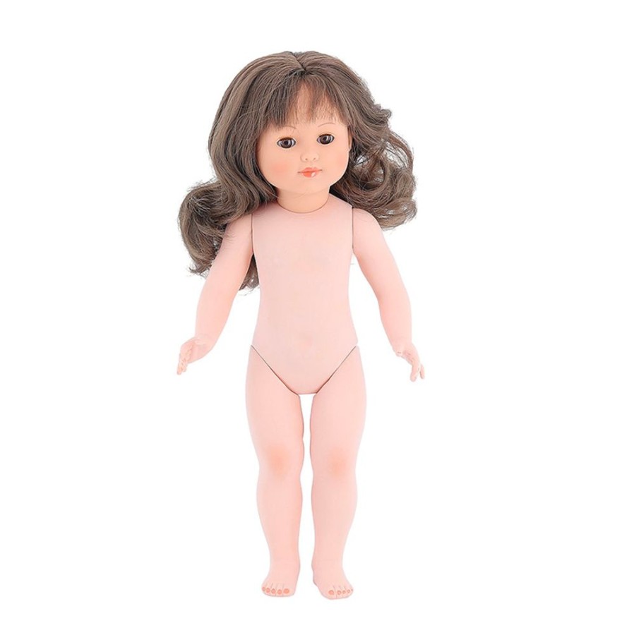 Poupees Petitcollin Vilac | Marie-Francoise 40 Cm Nue,Cheveux Longs Bruns, Yeux Bruns