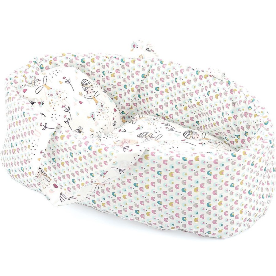 Poupees Petitcollin Vilac Couffins Et Lits | Couffin En Tissu "Une Histoire De Fee" 36 Cm