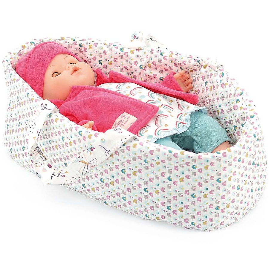 Poupees Petitcollin Vilac Couffins Et Lits | Couffin En Tissu "Une Histoire De Fee" 36 Cm