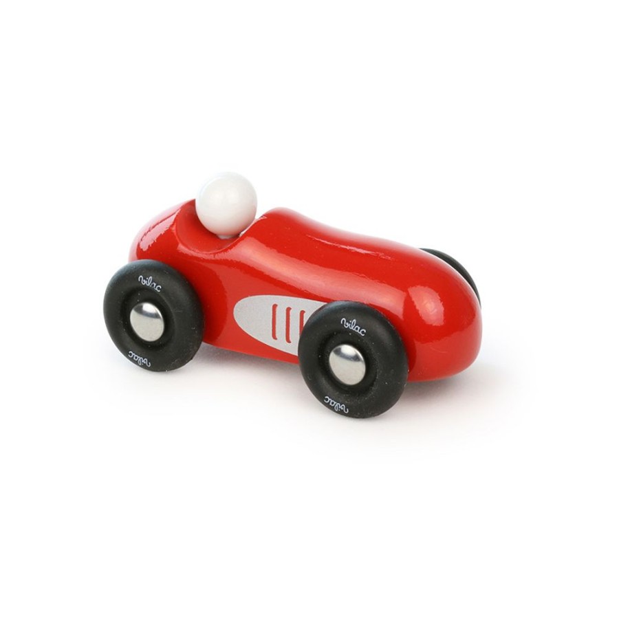 Imitation Vilac | Voiture En Bois, Old Sport Petit Modele Rouge