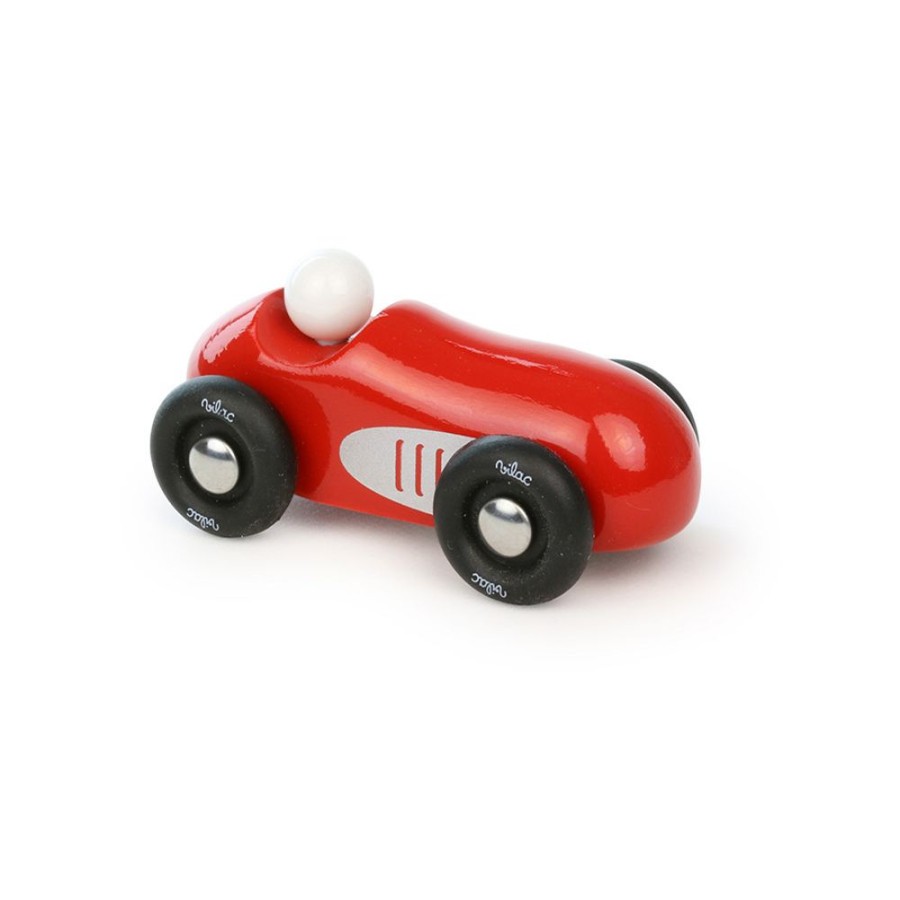 Premier Age Vilac | Voiture En Bois, Old Sport Petit Modele Rouge