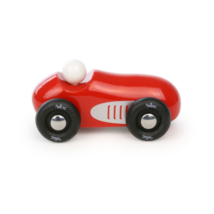 Premier Age Vilac | Voiture En Bois, Old Sport Petit Modele Rouge