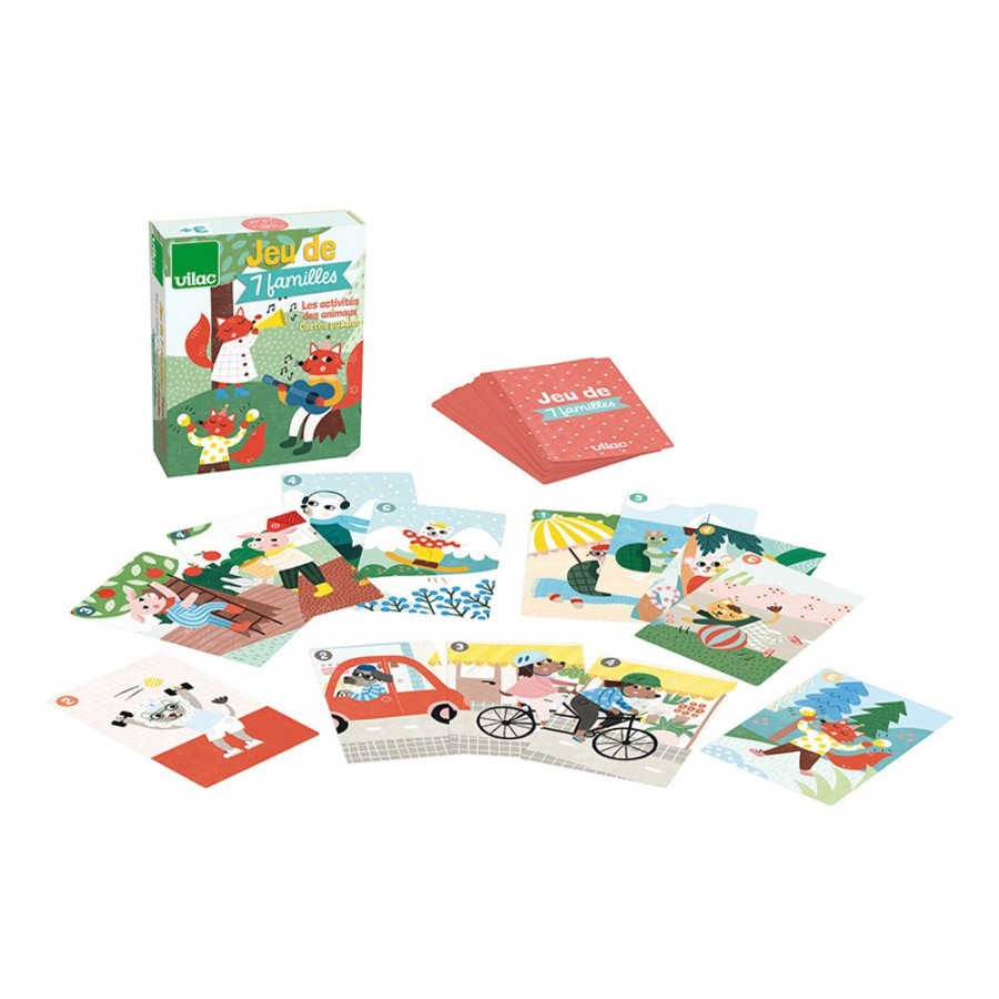 Jeux Vilac | Jeu De 7 Familles-Les Activites Des Animaux-Michelle Carlslund