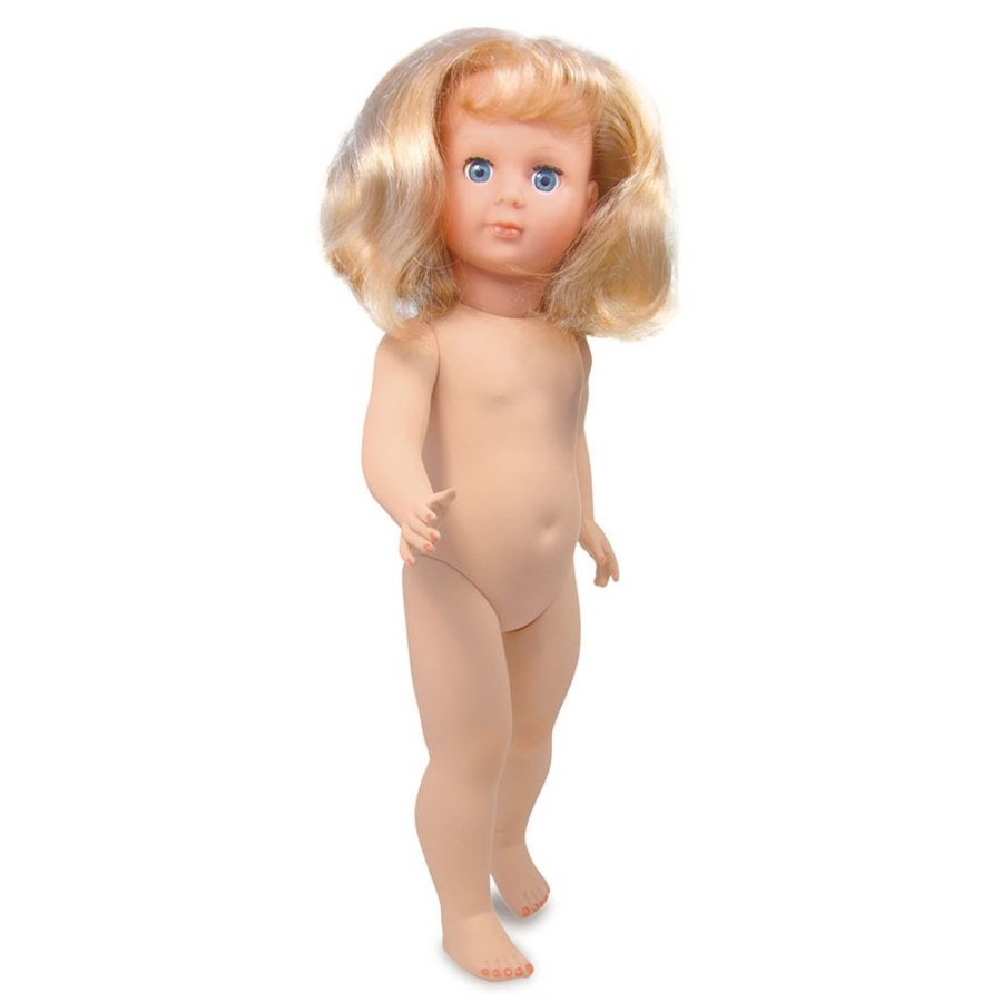 Poupees Petitcollin Vilac | Marie-Francoise Classique 40 Cm Nue, Cheveux Au Carre Blonds Et Yeux Bleus