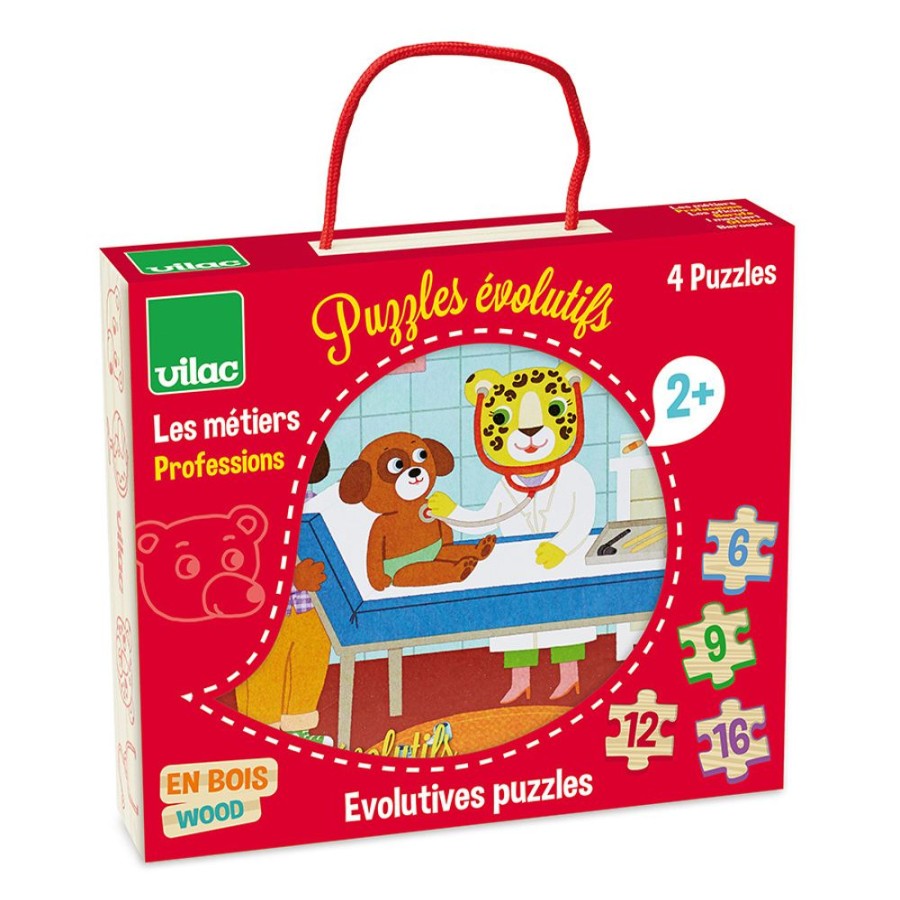 Jeux Vilac | 4 Puzzles Evolutifs Les Metiers