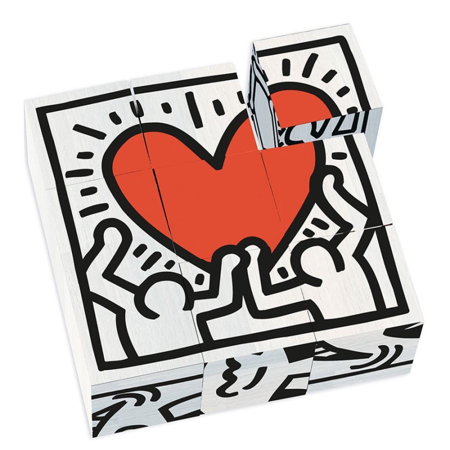 Jeux Vilac | Coffret De 9 Cubes-Keith Haring