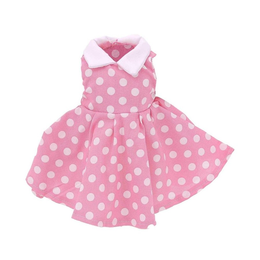 Poupees Petitcollin Vilac Vetements | Habillage 40 Cm Robe Pois Rose