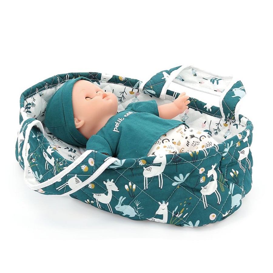 Poupees Petitcollin Vilac Couffins Et Lits | Couffin En Tissu "Petite Biche" 28 Cm