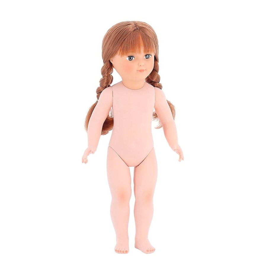 Poupees Petitcollin Vilac | Francette 40 Cm Nue,Cheveux Longs Auburn, Edition Numerotee, Yeux Bruns