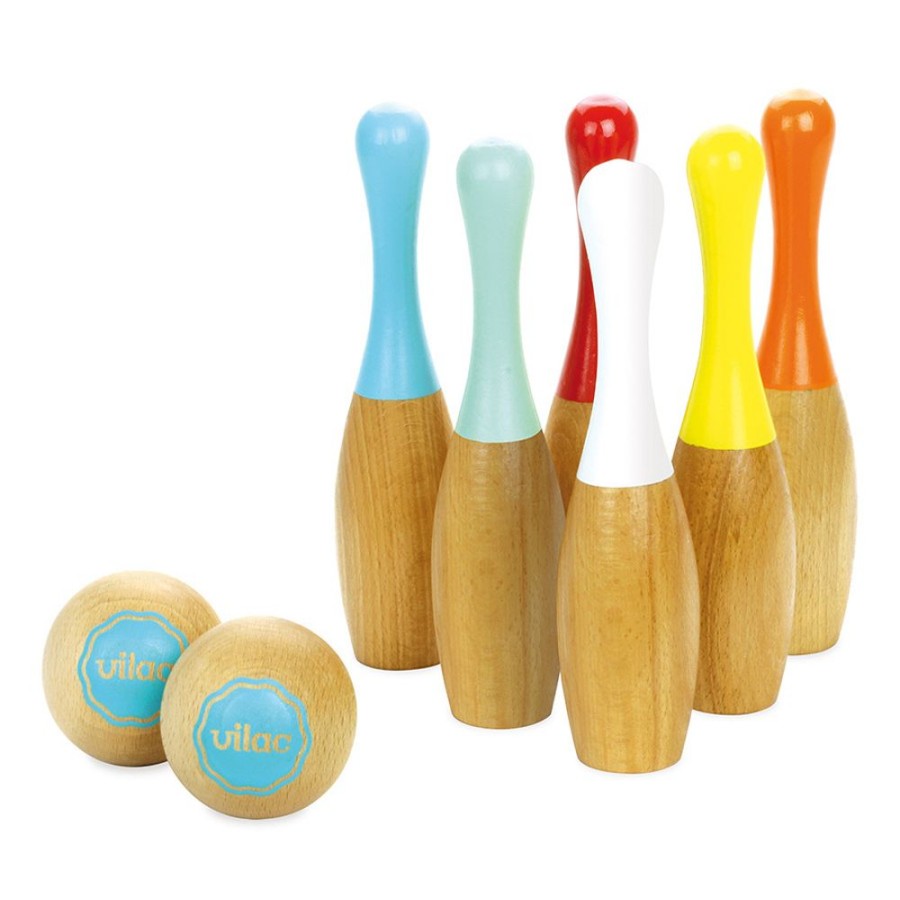 Plein Air Vilac | 6 Quilles Bowling Bicolores