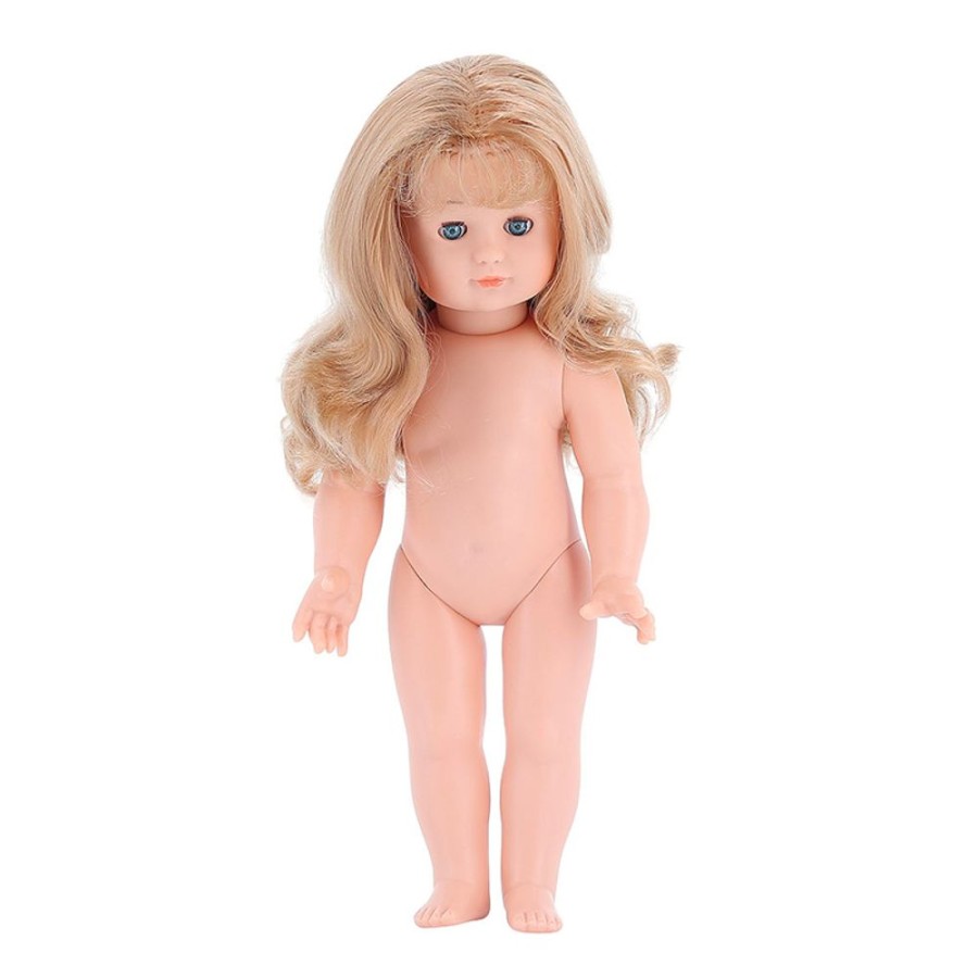 Poupees Petitcollin Vilac | Emilie 39 Cm Nue,Chev. Lgs,Frange,Blds Yeux Bleus