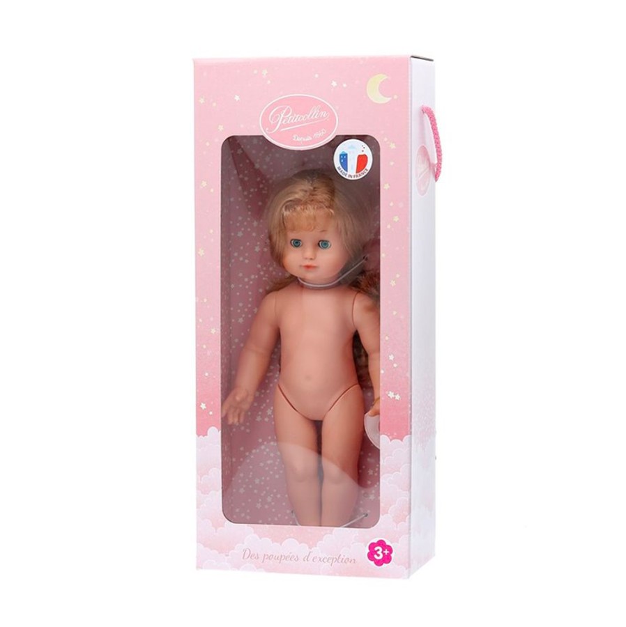 Poupees Petitcollin Vilac | Emilie 39 Cm Nue,Chev. Lgs,Frange,Blds Yeux Bleus