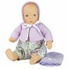 Poupees Petitcollin Vilac Bibichou | Bibichou 35Cm "Fleur" Dans Son Petit Lit