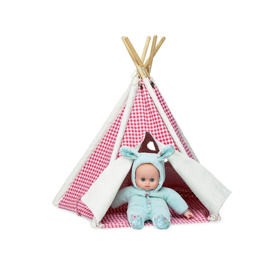 Poupees Petitcollin Vilac | Mini-Tipi Vichy Rouge