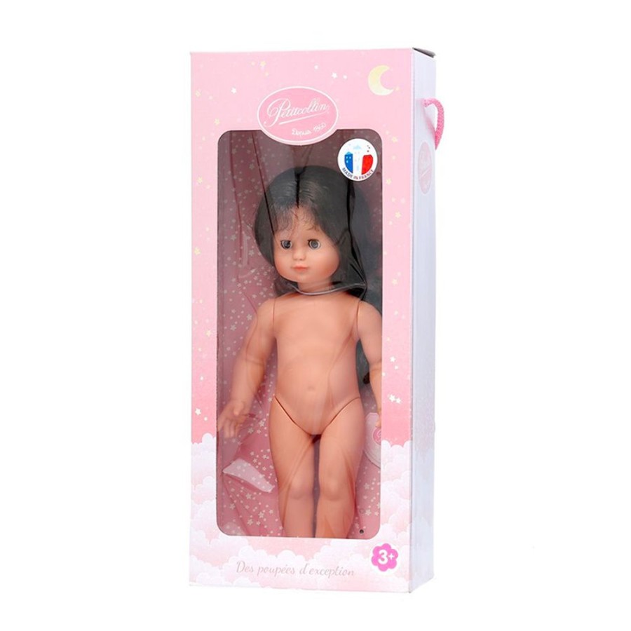 Poupees Petitcollin Vilac | Emilie 39 Cm Nue,Chev. Lgs,Frange,Bruns Yeux Bruns