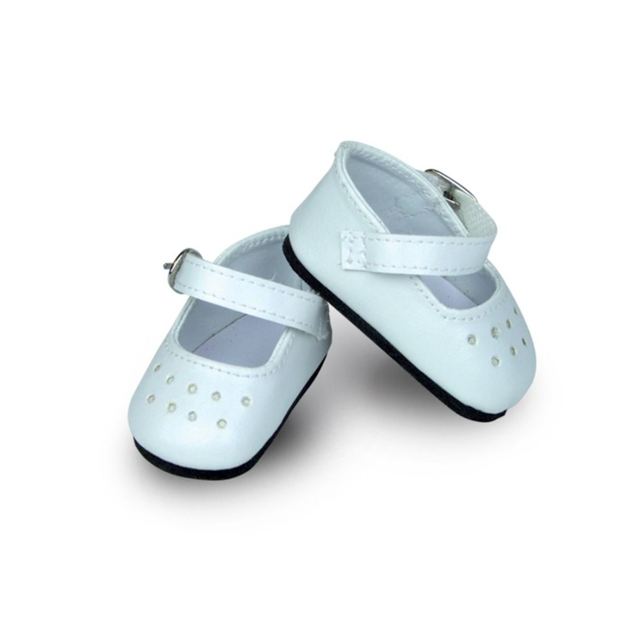 Poupees Petitcollin Vilac Chaussures | Chaussures Blanches Pour Poupee 34 Cm