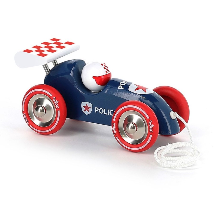 Premier Age Vilac | Jouet A Tirer, Voiture De Course Police