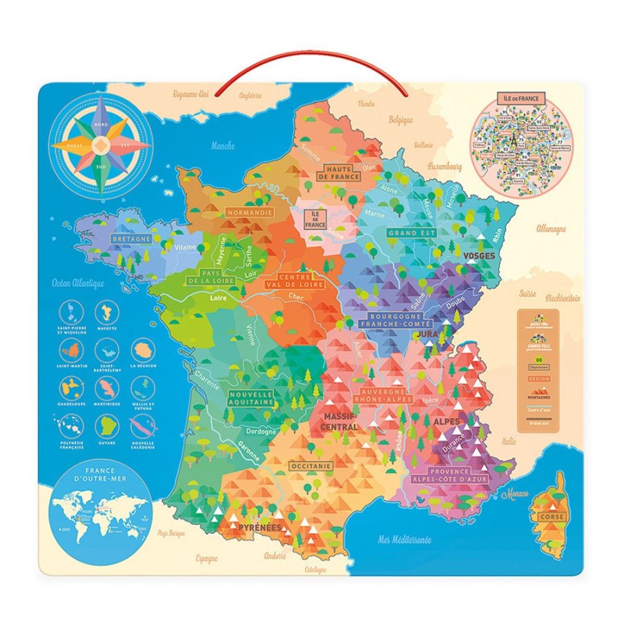 Jeux Vilac | Carte De France Educative Magnetique