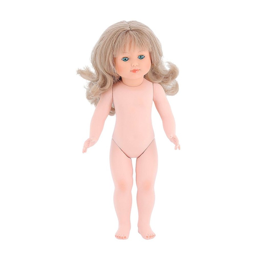 Poupees Petitcollin Vilac | Marie-Francoise 40 Cm Nue,Cheveux Longs Blonds, Yeux Bleus