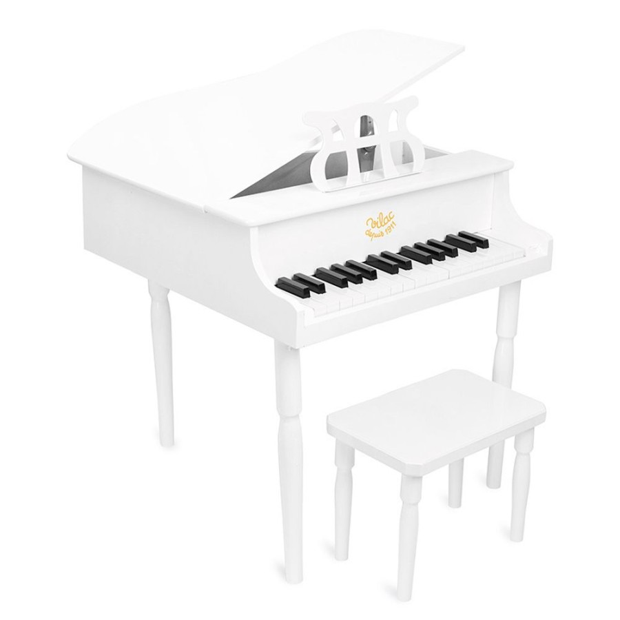 Imitation Vilac | Grand Piano A Queue Blanc