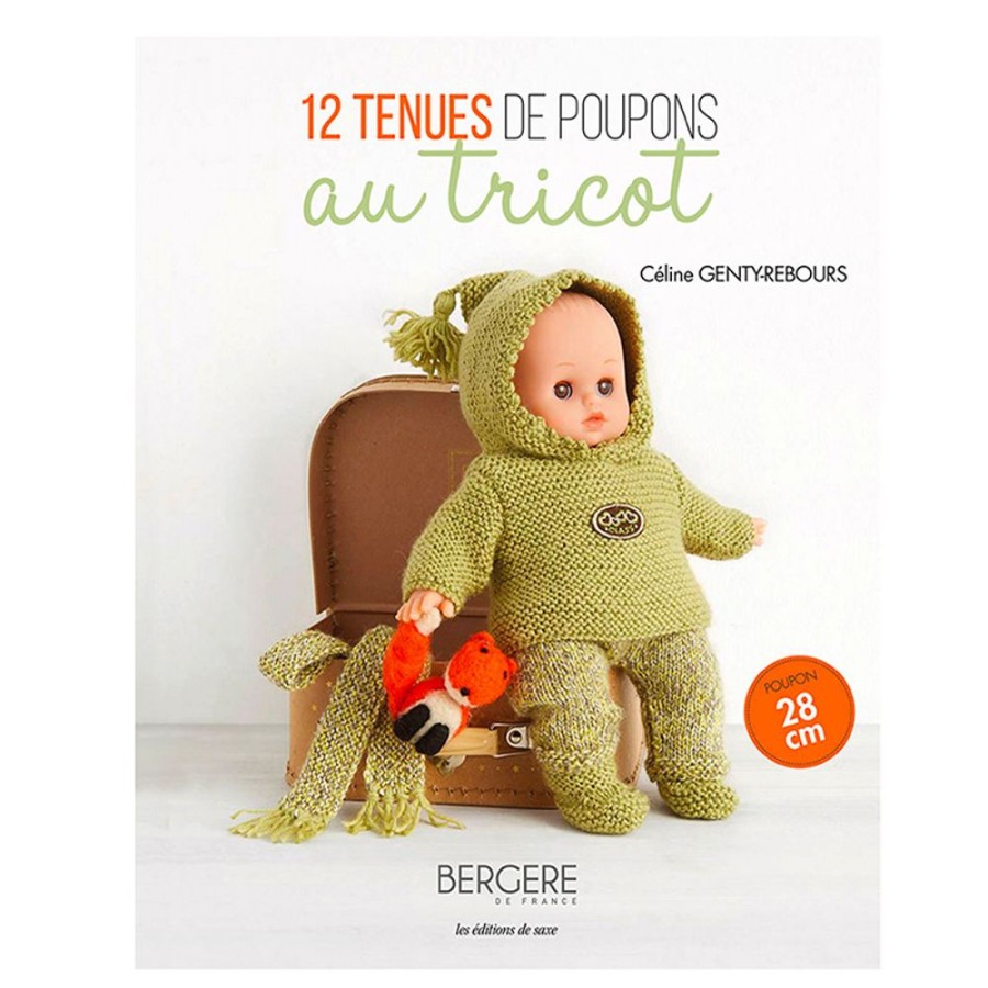 Poupees Petitcollin Vilac Autres Accessoires | Livre "12 Tenues De Poupons Au Tricot" Pour Poupee 28 Cm