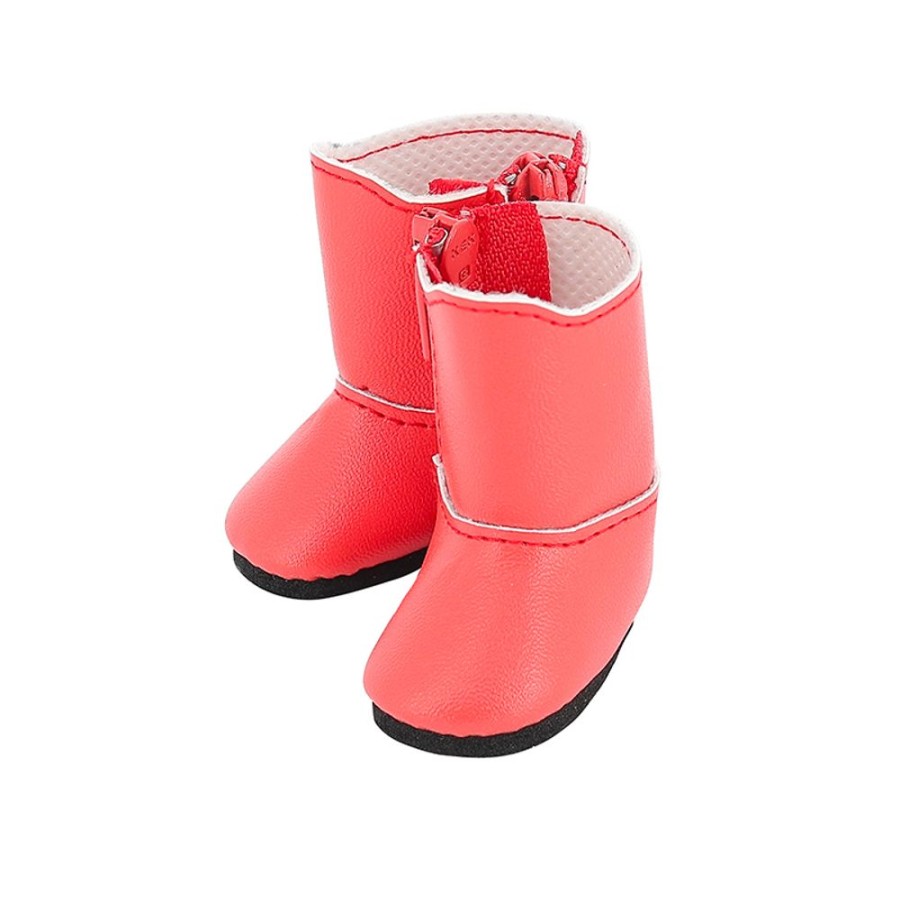 Poupees Petitcollin Vilac Chaussures | Bottes Rouges Pour Minouche 34 Cm