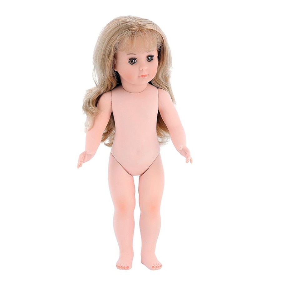 Poupees Petitcollin Vilac | Marie-Francoise 40 Cm Nue, Cheveux Longs Blonds, Frange, Yeux Bruns