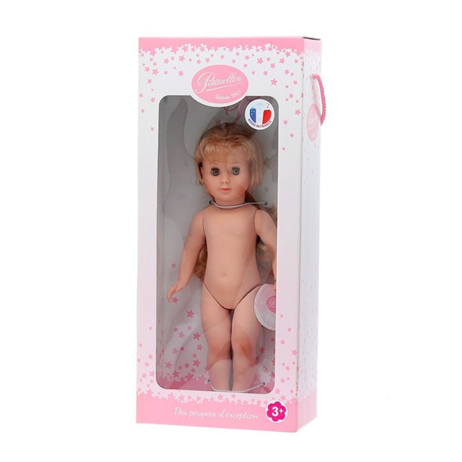 Poupees Petitcollin Vilac | Marie-Francoise 40 Cm Nue, Cheveux Longs Blonds, Frange, Yeux Bruns